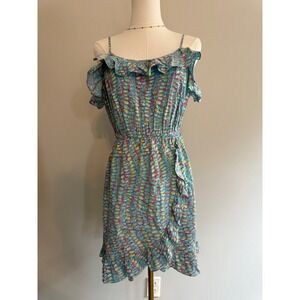 Lilly Pulitzer Dress Ruffle Cold Shoulder Sleeveless Summer XS‎